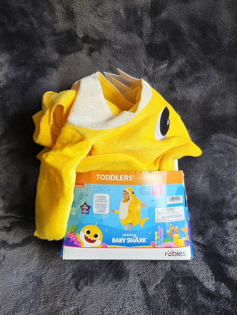 New Baby Shark Deluxe Yellow neutral gender Boy Girl Toddler Halloween Costume
